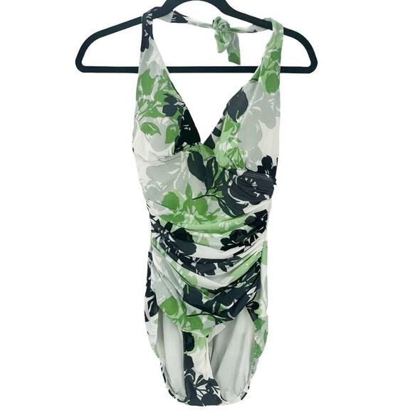 MagicSuit by MiracleSuit Halter One Piece Floral Swimsuit Size 10 NWT - Picture 1 of 10